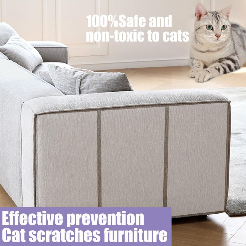 CHUANGSEED 6" x 20Yds Transparent Cat Scratch Deterrent Tape - Double Sided, Furniture Protector for Couch, Carpet, Doors - Image 2